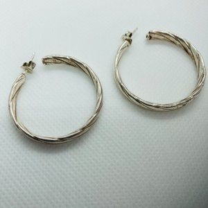 Bold Sterling Hoops 8g
